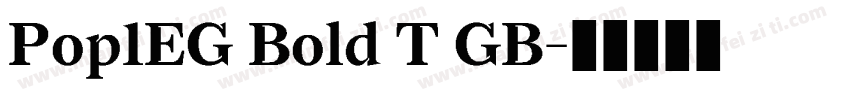Pop1EG Bold T GB字体转换